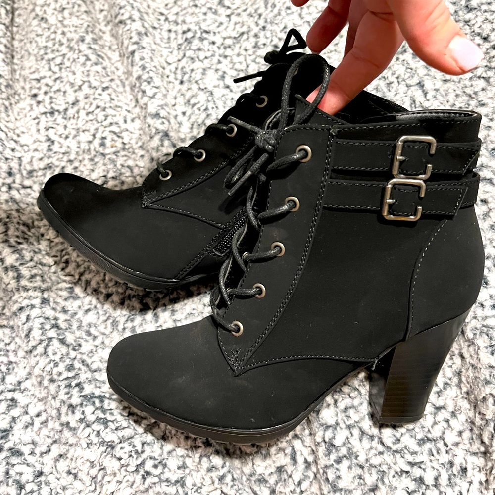 Black booties size 7